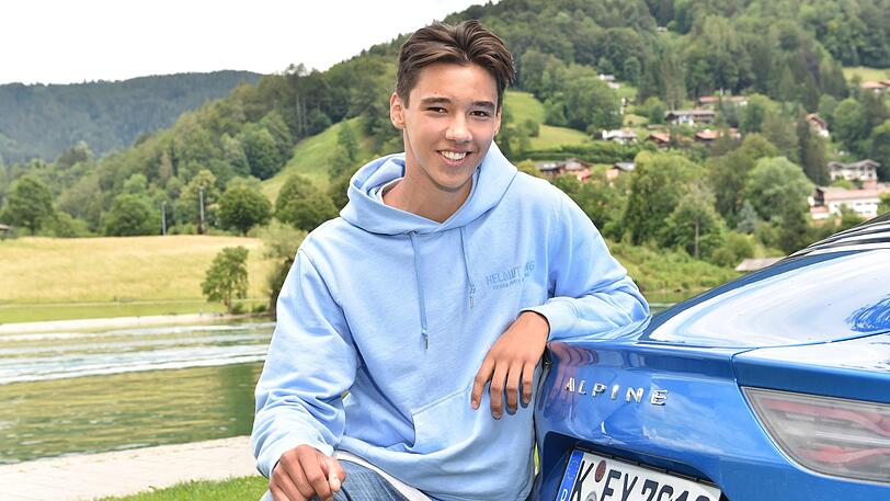 San Diego Pooth beim "Alpine Cars Driving Day" am Tegernsee.