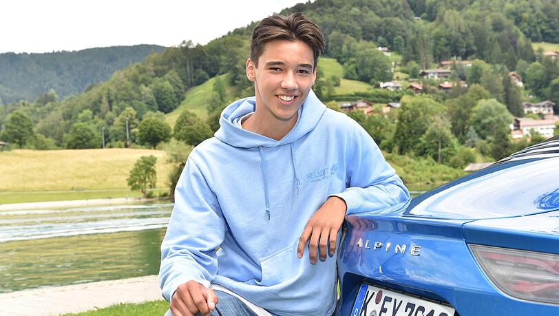 San Diego Pooth beim "Alpine Cars Driving Day" am Tegernsee.