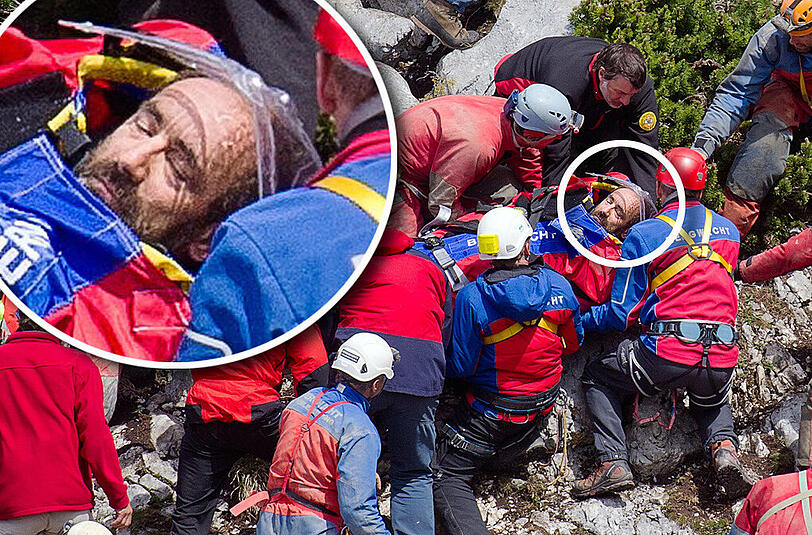 Johann Westhauser ist aus der Riesending-Schachthöhle gerettet worden.