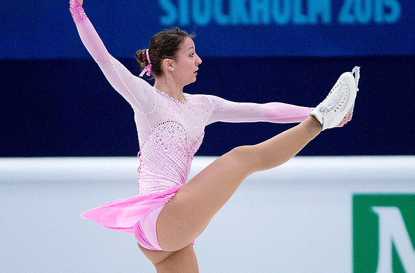Nicole Schott bei ihrem Kurzprogramm in Stockholm.