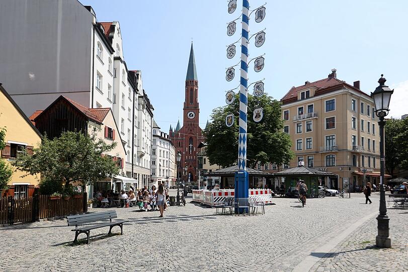 Bilderbuch-Haidhausen am Wiener Platz.