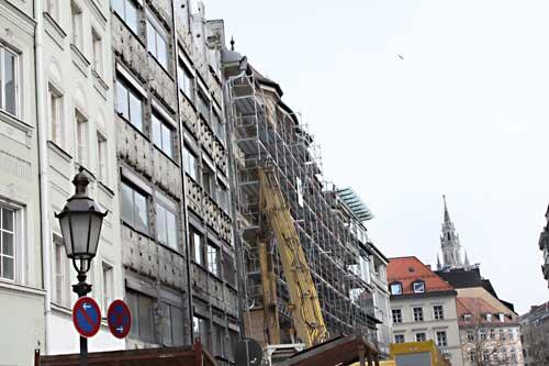 Großbaustelle in der Sendlinger Straße