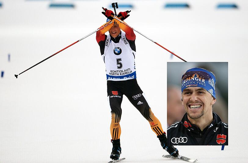 Der Deutsche Erik Lesser holte bei der Biathlon-WM Gold. Es war der erste Sieg überhaupt in seiner Karriere.