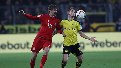 Auch für Thomas Müller war das Spitzenspiel beim BVB kein einfaches Spiel.