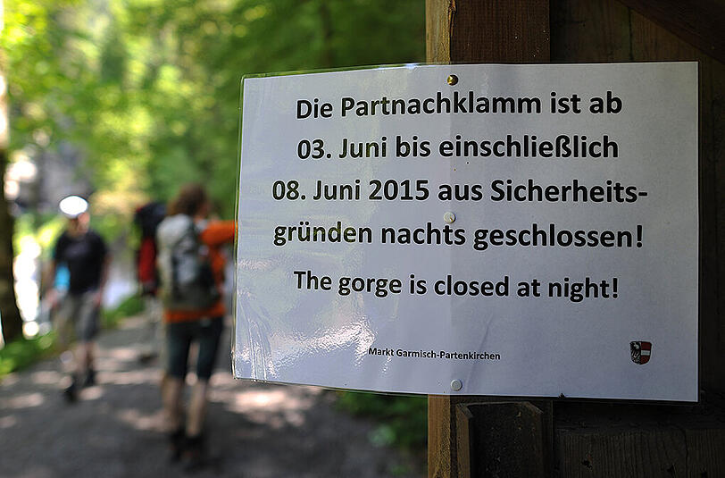 Auch Wanderwege in der Nähe des Treffens werden aus Sicherheitsgründen gesperrt.