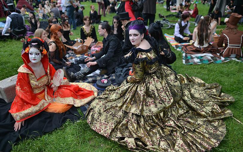 Das viktorianische Picknick auf dem Wave Gotik Treffen in Leipzig.