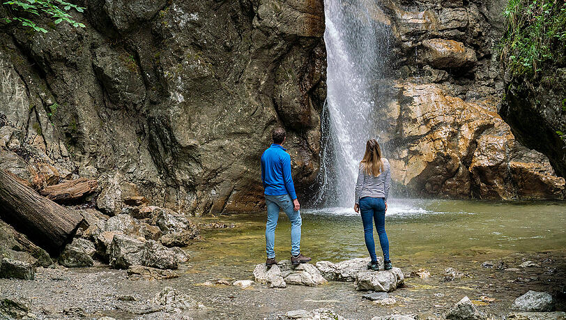 Der Lainbach-Wasserfall im Zwei-Seen-Land. Der Lainbach-Wasserfall im Zwei-Seen-Land.