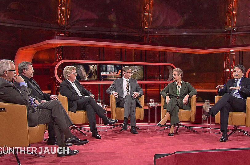 Die Runde bei Jauch: Im Schweinsgalopp  von der Steuerflucht über Steuerverschwendung bishin zur Staatsverschuldung &ndash; und wieder zurück.