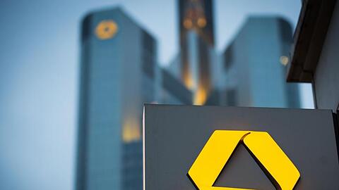 Eine Commerzbank-Filiale nahe der Zentrale in Frankfurt.