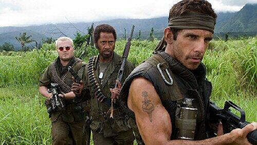 Ben Stiller, Robert Downey Jr und Jack Black (v.r.n.l) in 'Tropic Thunder' Ben Stiller, Robert Downey Jr und Jack Black (v.r.n.l) in 'Tropic Thunder'