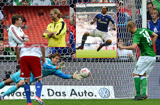 Der 2. Bundesliga Spieltag: Dortmund spielt nur untentschieden, Hoffenheim geht in Frankfurt unter, Bremen gewinnt das Nord-Duell gegen Hamburg. Die Ergebnisse vom Samstag.