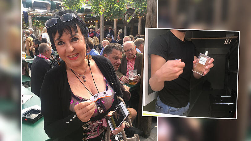Uschi Ackermann: Parfum-Abholzettel in der Hand. Das Fläschchen musste sie abgeben.