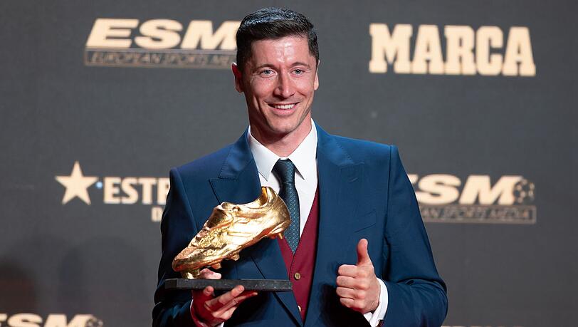 Robert Lewandowski hat erneut den "Goldenen Schuh" für den erfolgreichsten Torschützen Europas gewonnen.