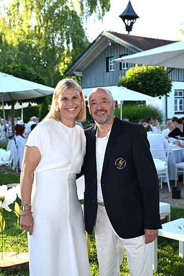 Die Eagles-Präsidenten Anke Huber und Christian Neureuther. Die Eagles-Präsidenten Anke Huber und Christian Neureuther.