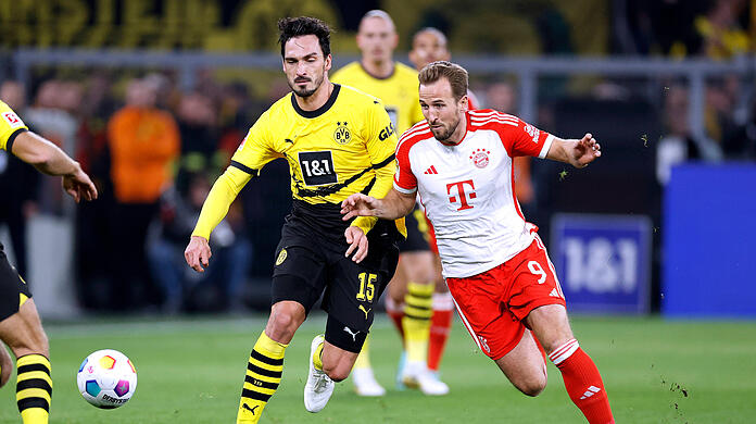 Treffen sich möglicherweise auch am Samstag: Mats Hummels und Harry Kane.