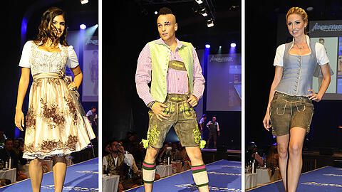 Am Donnerstag präsentierte Angermaier seine neue Wiesn-Kollektion in der Alten Kongresshalle. Die Bilder von der Gala.