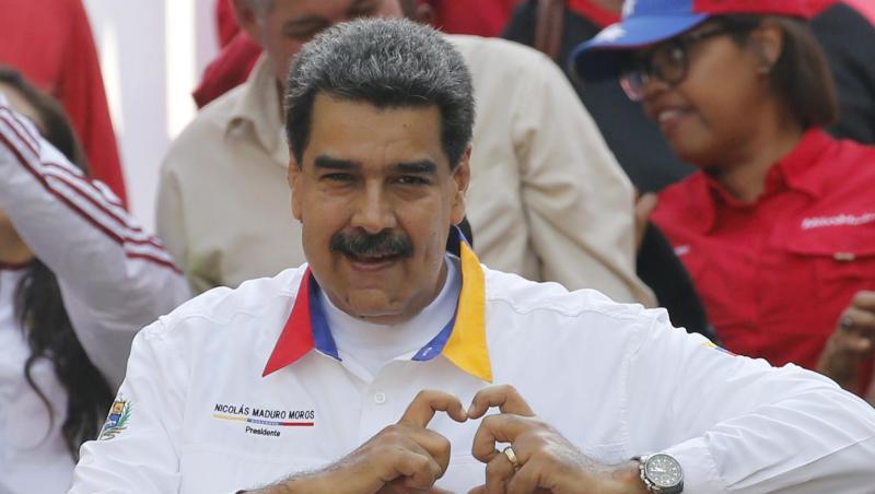 Nicolas Maduro, Präsident von Venezuela, während einer Kundgebung zum Jahrestag seiner Wiederwahl. Nicolas Maduro, Präsident von Venezuela, während einer Kundgebung zum Jahrestag seiner Wiederwahl.