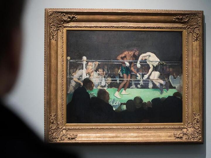 Das Gemälde "Boxkampf" (1910) des Künstlers George Benjamin Luks.