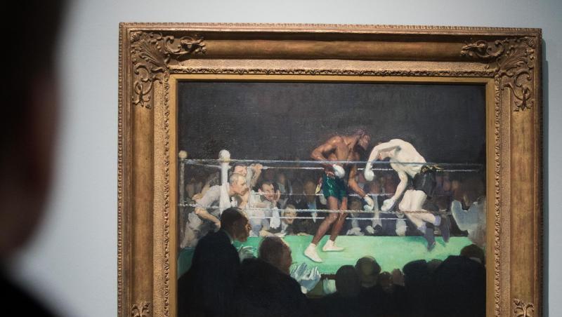 Das Gemälde "Boxkampf" (1910) des Künstlers George Benjamin Luks. Das Gemälde "Boxkampf" (1910) des Künstlers George Benjamin Luks.