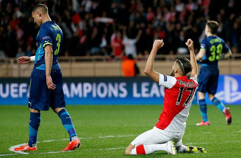 Der FC Arsenal konnte zwar mit 2:0 gewinnen, aber sich nicht gegen den AS Monaco im Achtelfinale durchsetzen.