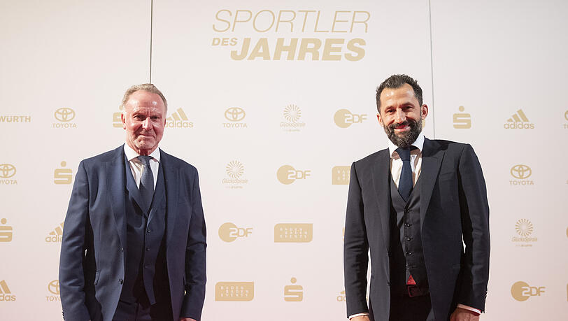 Karl-Heinz Rummenigge (l.) und Hasan Salihamidzic, bei der Gala zur Wahl der "Sportler des Jahres 2020".