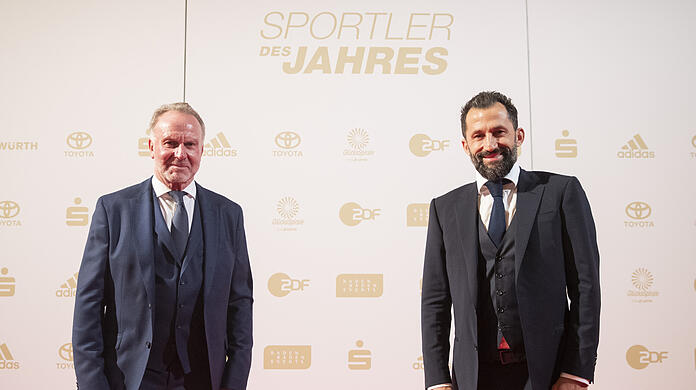 Karl-Heinz Rummenigge (l.) und Hasan Salihamidzic, bei der Gala zur Wahl der "Sportler des Jahres 2020".