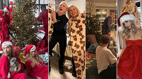 Privat und inszeniert, oder? Diese Fotos veröffentlichten die VIPs an Weihnachten.