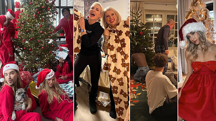Privat und inszeniert, oder? Diese Fotos veröffentlichten die VIPs an Weihnachten.