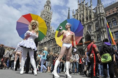 Schrille Gestalten auf dem Münchner CSD.