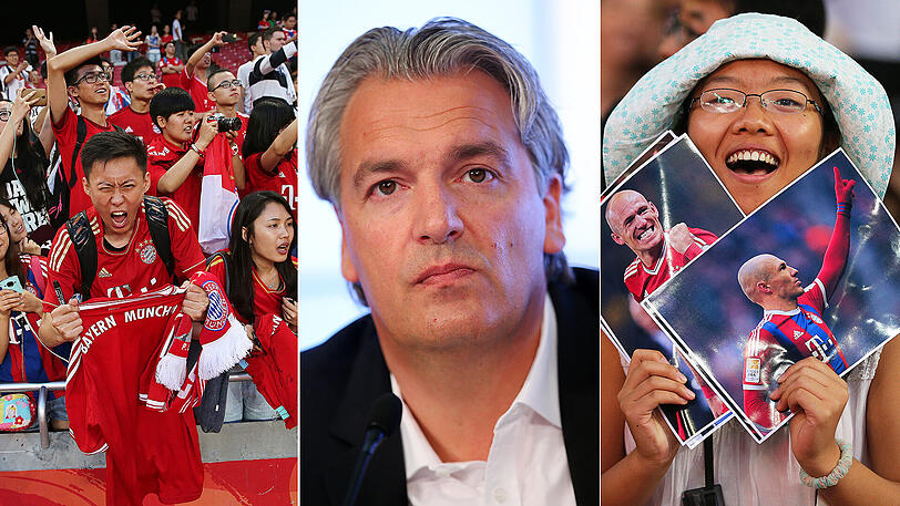 Der FC Bayern war 2015 auf China-Reise. In der Mitte Jörg Wacker.