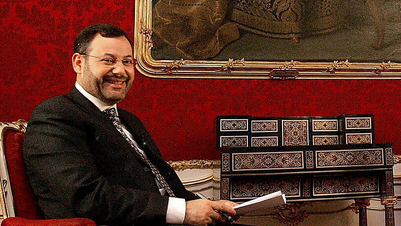 Der ägyptische TV-Journalist Ahmed Mansur, hier in Wien bei einem Interview mit dem österreichischen Präsidenten Fischer. (Archivbild) Der ägyptische TV-Journalist Ahmed Mansur, hier in Wien bei einem Interview mit dem österreichischen Präsidenten Fischer. (Archivbild)