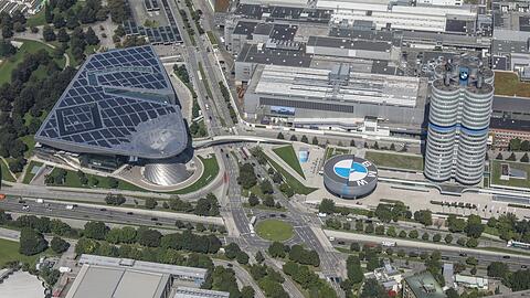 Das BMW-Gelände in München von oben. (Archivbild)
