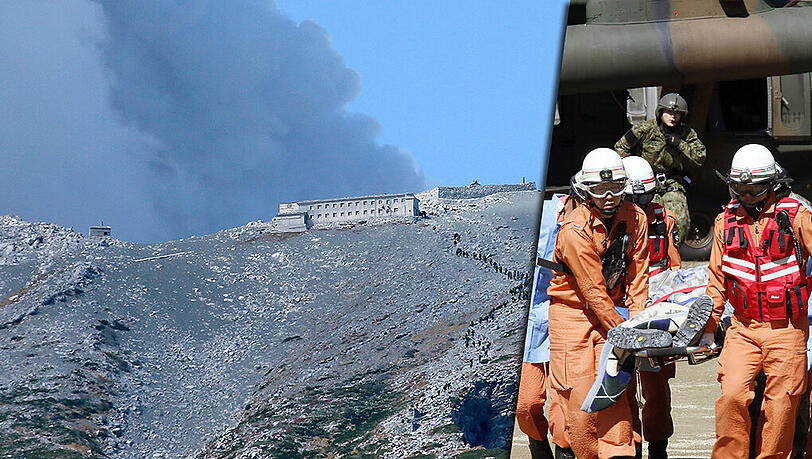 Die Rettungsmaßnahmen werden durch die massive Aschewolke stark behindert. Noch immer warten eingeschlossene Bergsteiger auf Hilfe. Die Rettungsmaßnahmen werden durch die massive Aschewolke stark behindert. Noch immer warten eingeschlossene Bergsteiger auf Hilfe.
