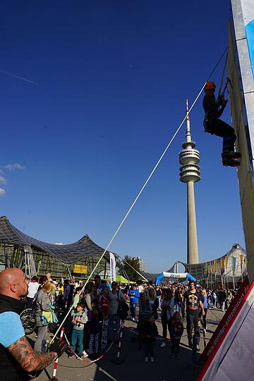 Der Olympiapark verwandelte sich in eine große Outdoorsportarena.