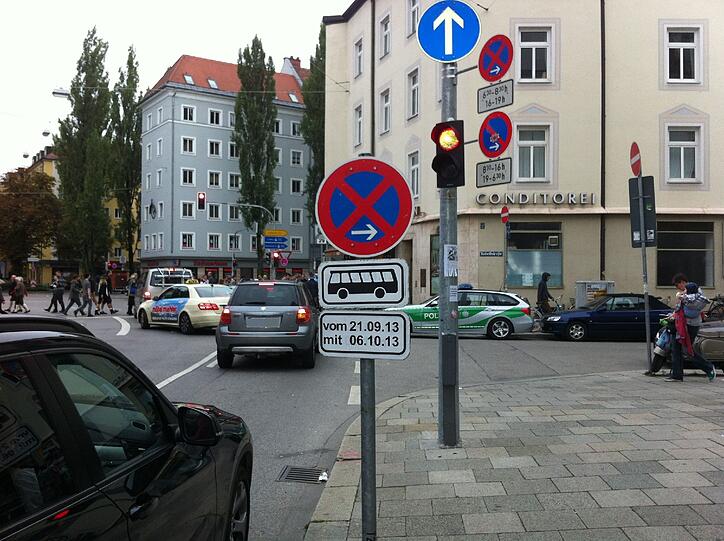 Busse dürfen hier nicht halten.