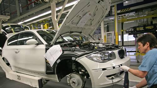 Vorübergehend gestoppt: Die BMW-Produktion. Vorübergehend gestoppt: Die BMW-Produktion.