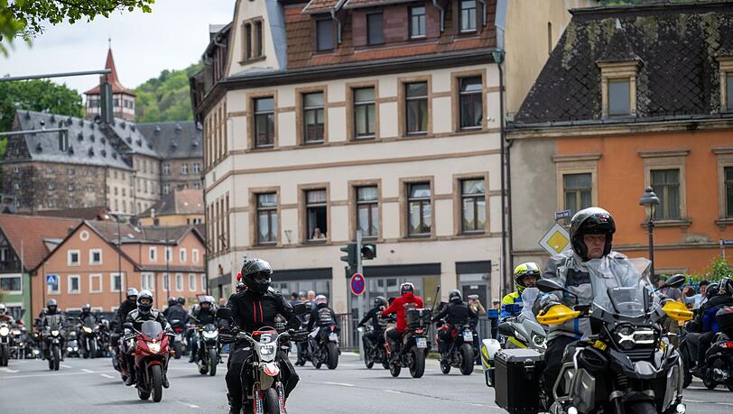 Die Sternfahrt in Kulmbach ist laut Innenministerium das gr&ouml;&szlig;te Bikertreffen S&uuml;ddeutschlands.