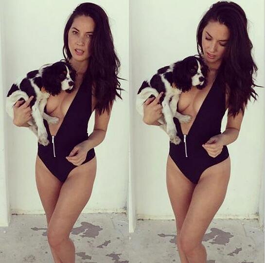 "The Newsroom"-Star Olivia Munn mit Hund