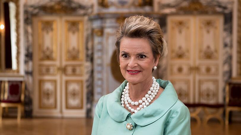 Gloria von Thurn und Taxis 2017 im Schloss St. Emmeram im Spiegelsaal.
