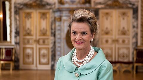 Gloria von Thurn und Taxis 2017 im Schloss St. Emmeram im Spiegelsaal.