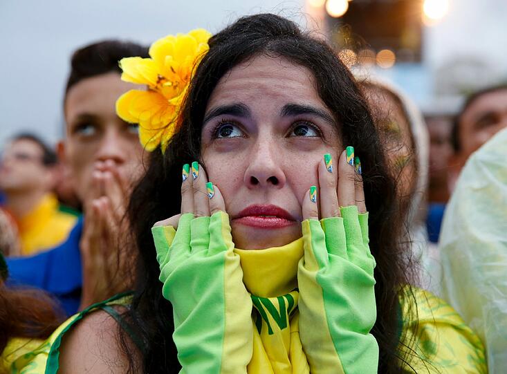 Aus der Traum für die Brasilianer: So reagieren die Fans auf die Blamage gegen Deutschland im Halbfinale