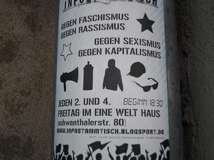 Ein Spiegelbild des Lebens im Stadtviertel: Die zahllosen Aufkleber in der Isarvorstadt zeigen mehr oder weniger gelungen, was sich tut - oder getan hat.