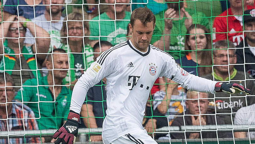 MANUEL NEUER NOTE 3
Das Comeback. Vor 130 Tagen hatte der Welttorhüter zuletzt im Bayern-Kasten gestanden, beim 2:4 n.V. in Madrid gegen Real. In Bremen ganz in weiß und meist nur Anspielstation, wenn es bei den Bayern hinten rum ging. Hatte keine wirklich dicke Prüfung zu bestehen. MANUEL NEUER NOTE 3
Das Comeback. Vor 130 Tagen hatte der Welttorhüter zuletzt im Bayern-Kasten gestanden, beim 2:4 n.V. in Madrid gegen Real. In Bremen ganz in weiß und meist nur Anspielstation, wenn es bei den Bayern hinten rum ging. Hatte keine wirklich dicke Prüfung zu bestehen.