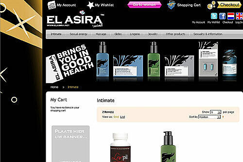 Die Seite des ersten Online-Sexshop für Muslime
