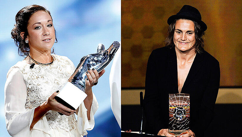 Nadine Keßler und Nadine Angerer sind als Weltfußballerin 2014 nominiert. Nadine Keßler und Nadine Angerer sind als Weltfußballerin 2014 nominiert.