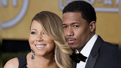 Nick Cannon (re.) und Mariah Carey bei einem Red-Carpet-Auftritt im Jahr 2014. Nur wenig später wurde ihre Ehe geschieden.