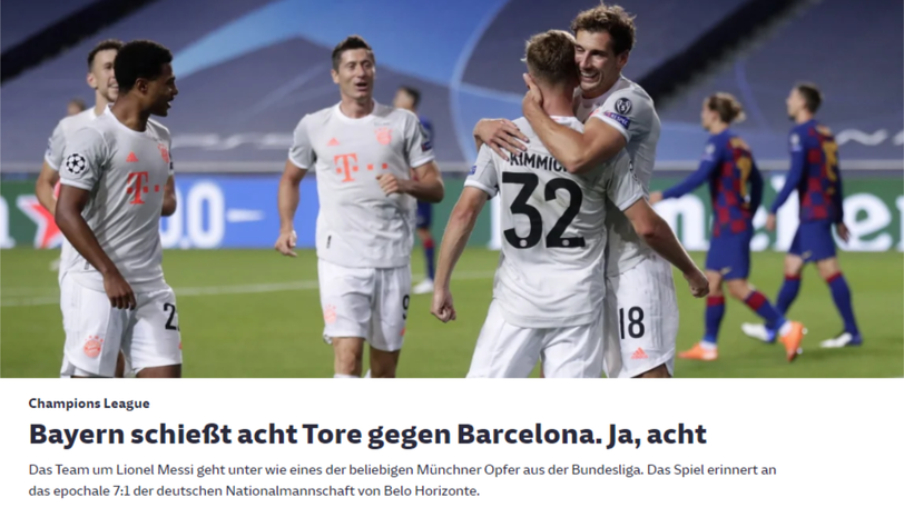 Und die "Süddeutsche Zeitung" schreibt die Anzahl der Tore zur Sicherheit doppelt in die Schlagzeile.