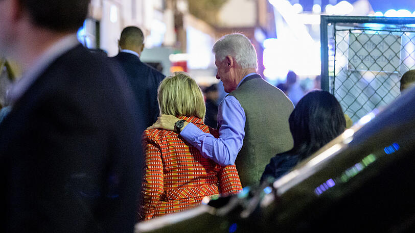 Hillary und Bill Clinton am Freitagabend auf der Wiesn.