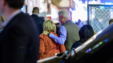 Hillary und Bill Clinton am Freitagabend auf der Wiesn.