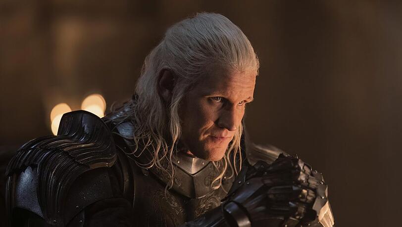 Matt Smith als Daemon Targaryen in "House of the Dragon". Matt Smith als Daemon Targaryen in "House of the Dragon".